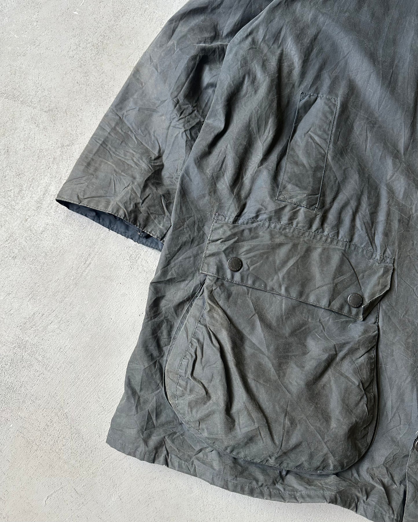 1990s - Dark Navy Barbour Border Jacket - 52