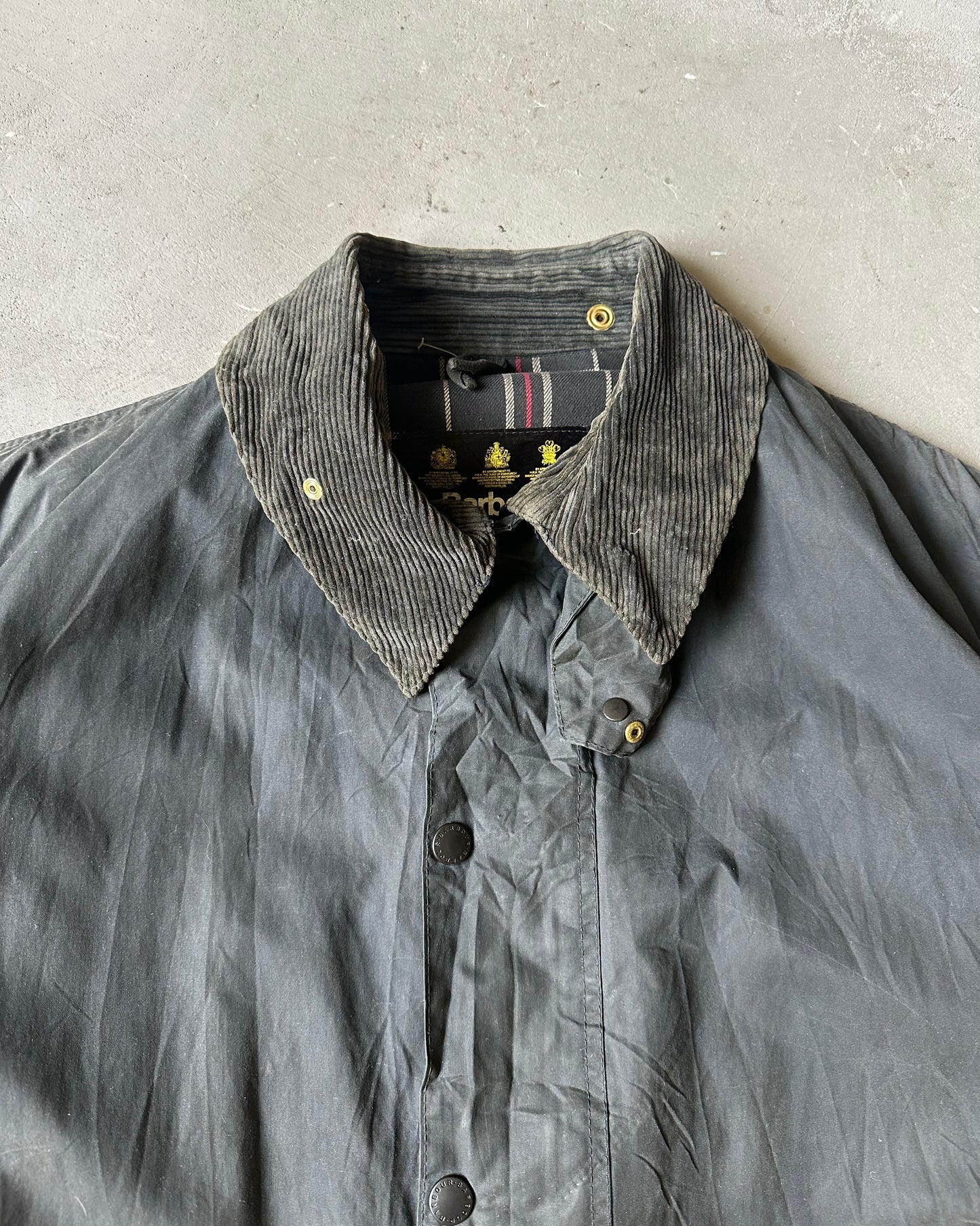 1990s - Dark Navy Barbour Border Jacket - 52