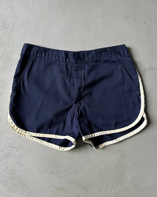 1970s - Navy/White Running Shorts - 29