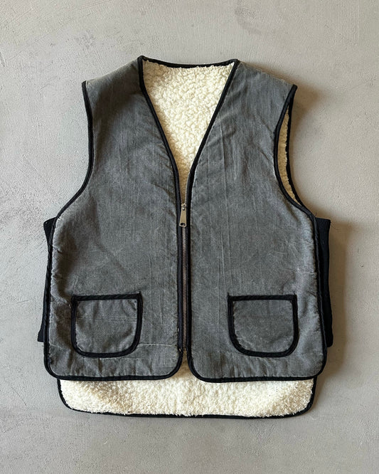 1980s - Grey Work Vest - S/M