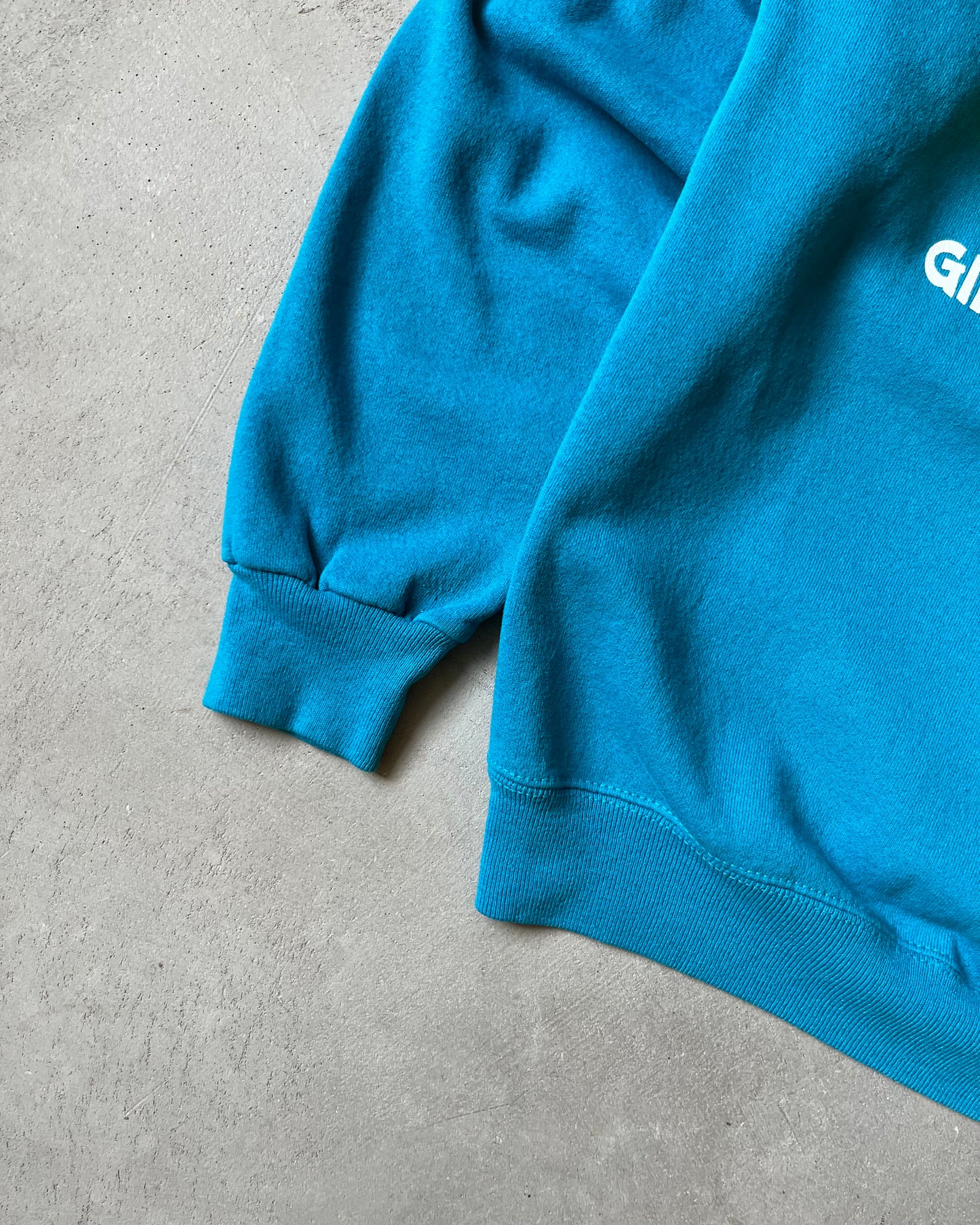 Années 90 - Sweat col rond "Teal Girls Rule" - T. M