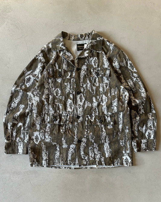 1990s - Camo Hunting Over Shirt - L