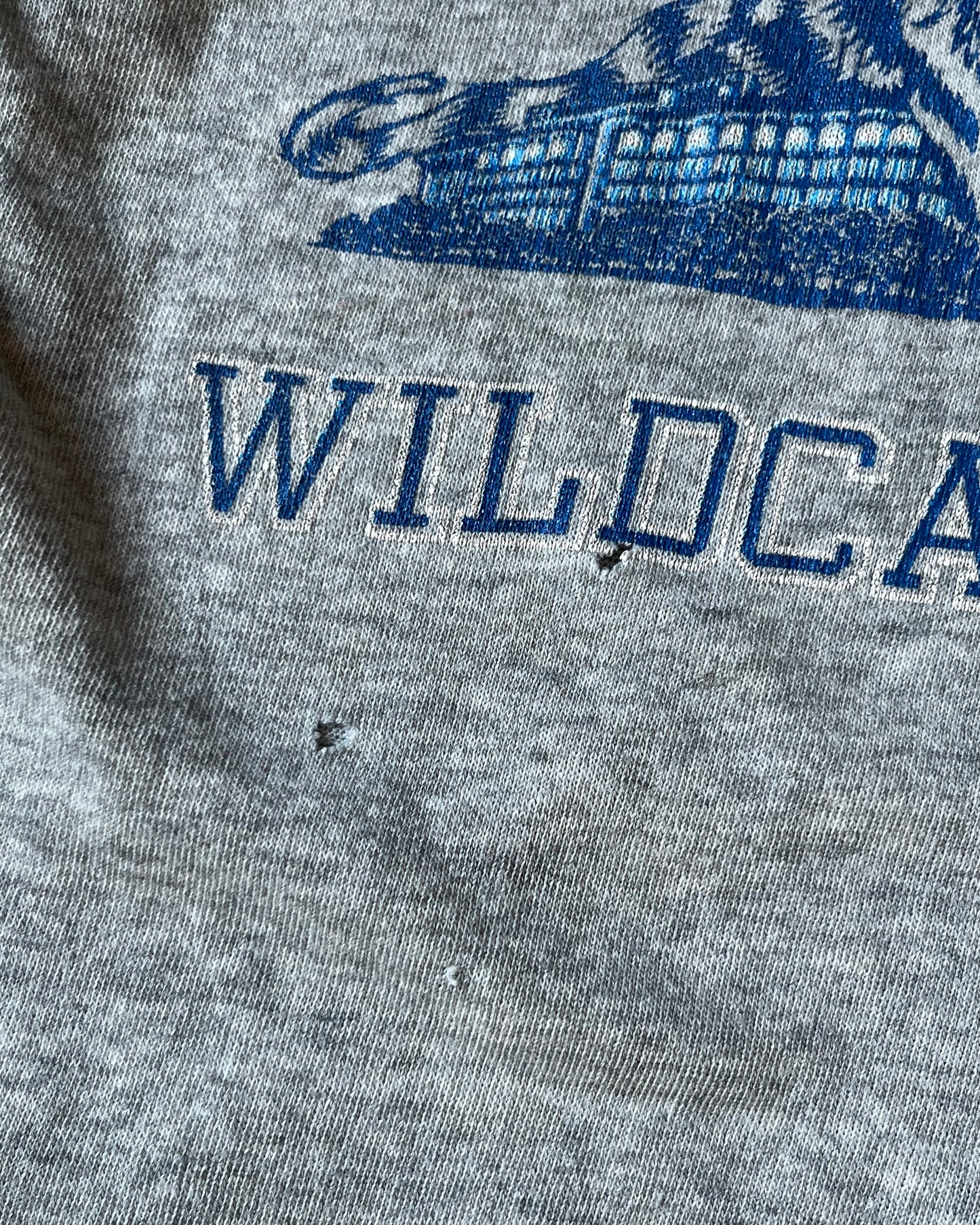 1980s - Distressed Grey Kentucky Wildcats Light Crewneck - XS
