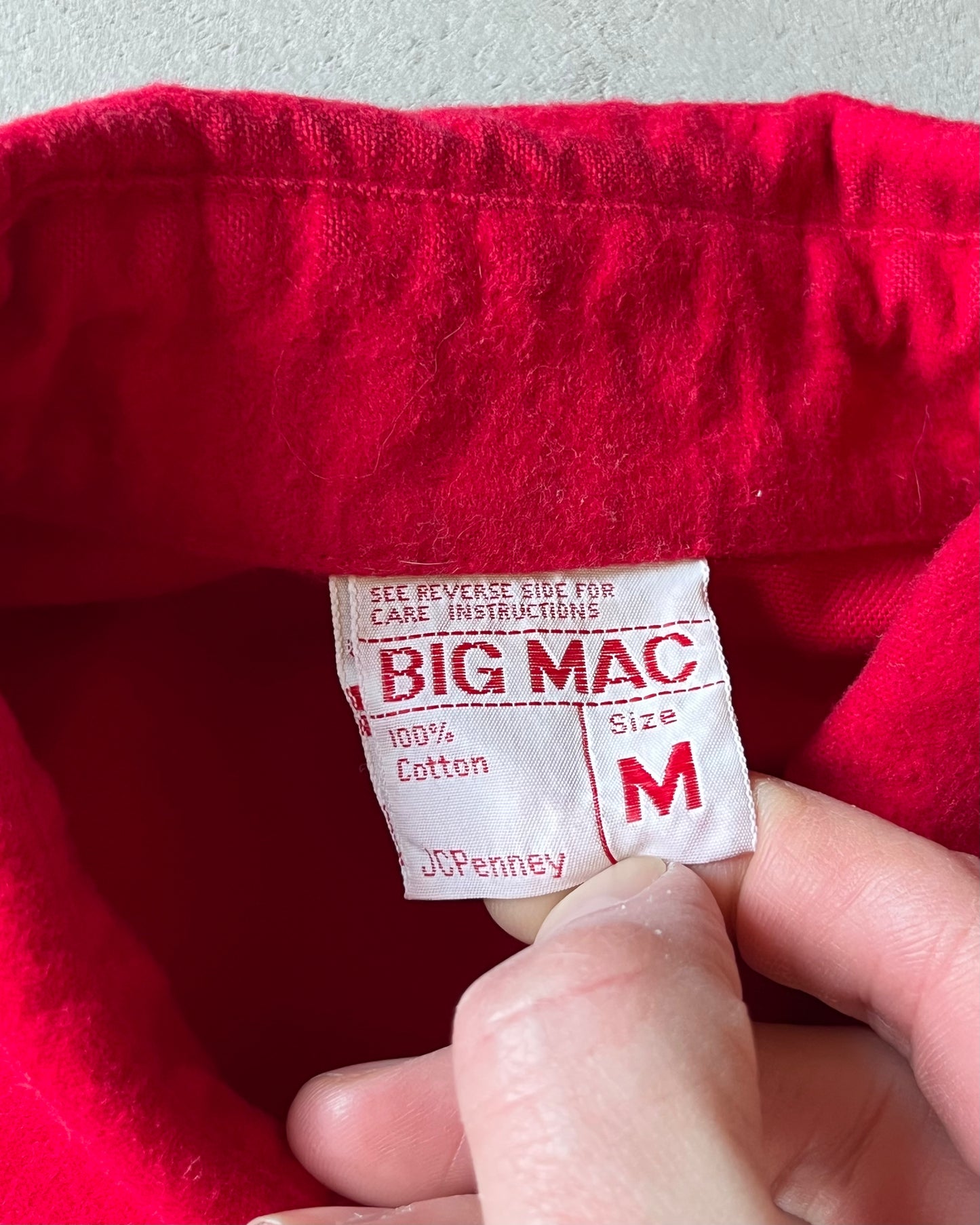 1970s - Red Big Mac Chamois Shirt - M