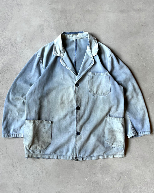 1960s - Faded Blue Euro Chore - XL