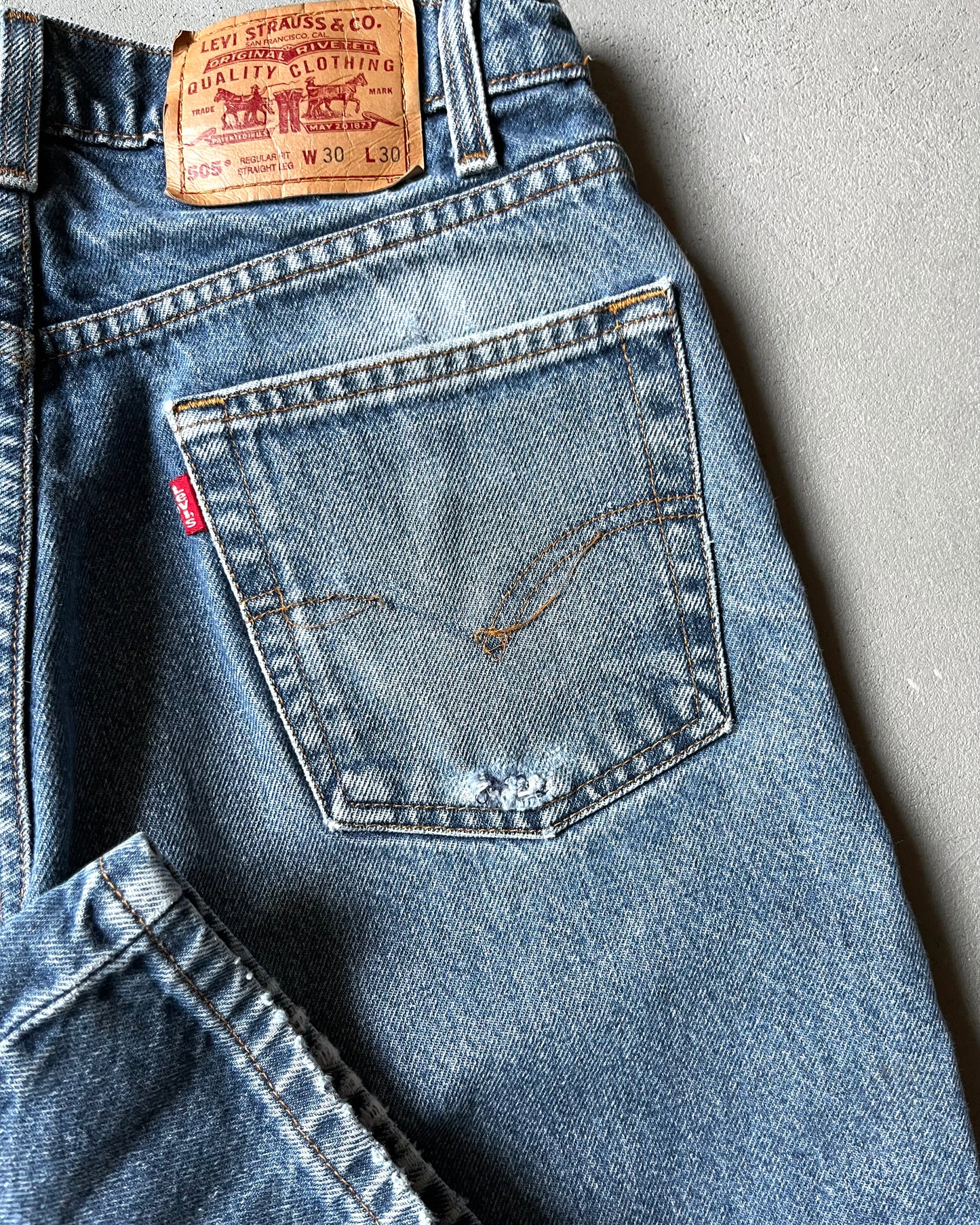 1990s - Distressed 505 Levi's Jeans - 29x30