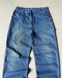 1980s - Roebucks Carpenter High Waist Loose Jeans - 33x30