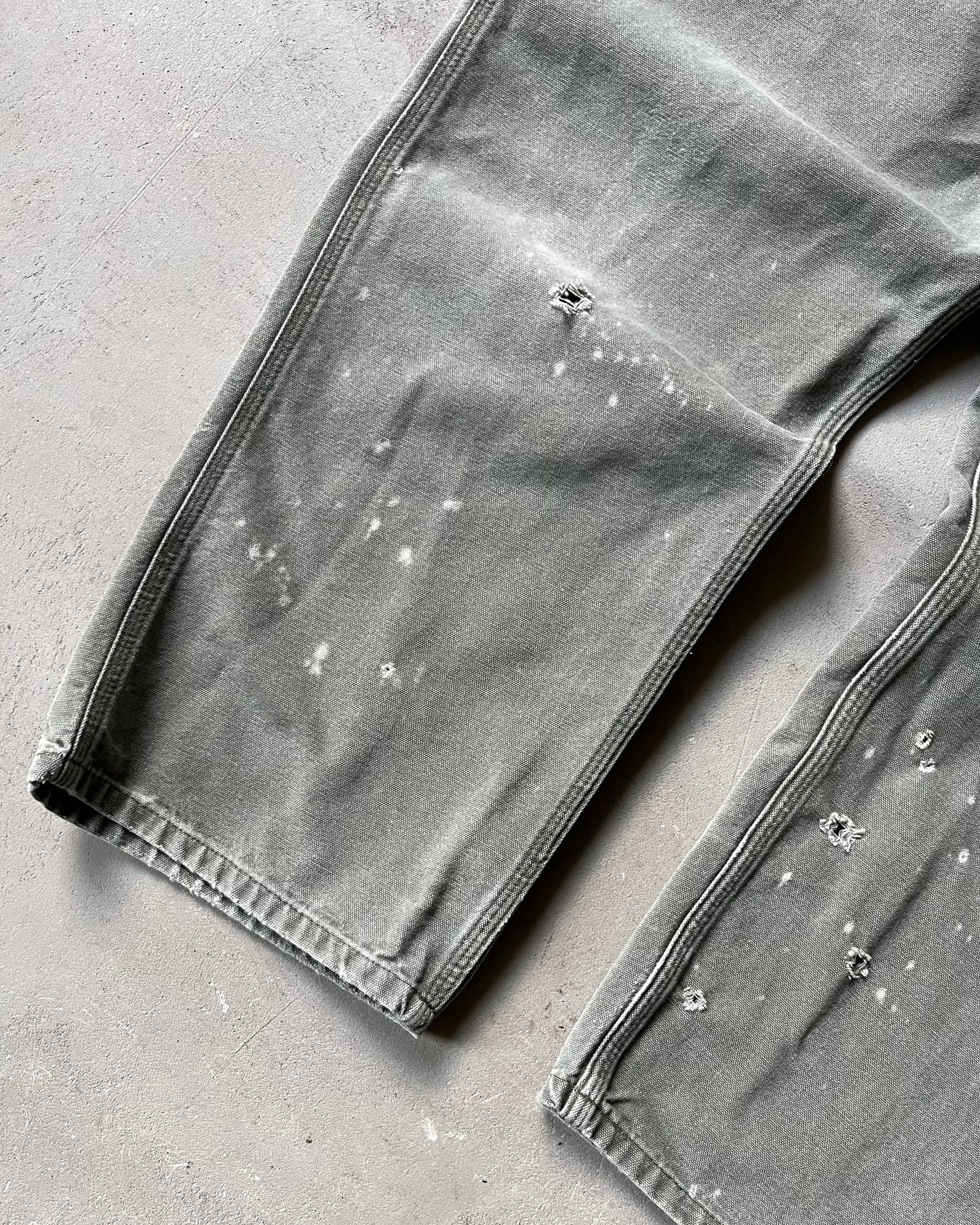 2000s - Distressed Green Carhartt Work Pants - 38x28