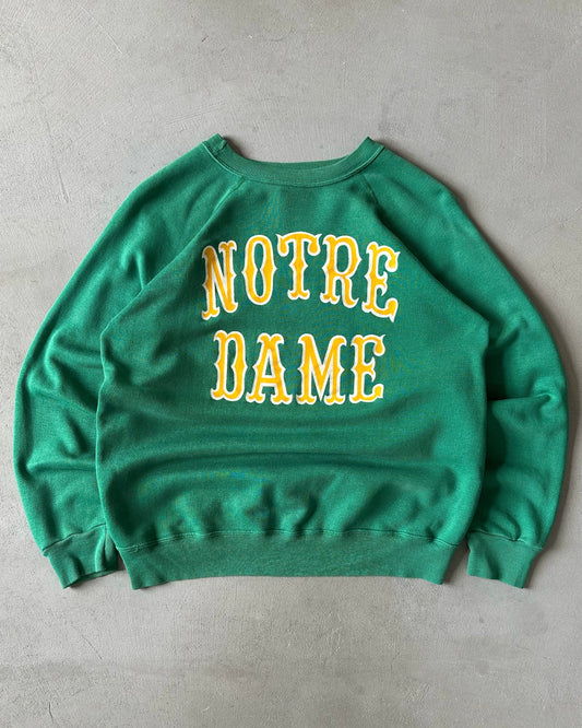 1980s - Green Notre Dame Champion Crewneck - M