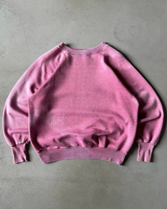 1970s - Distressed Pink Crewneck - S/M