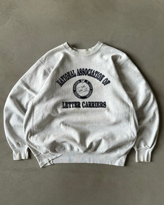 1990s - Ash Grey "Letter Carriers" Crewneck - XL