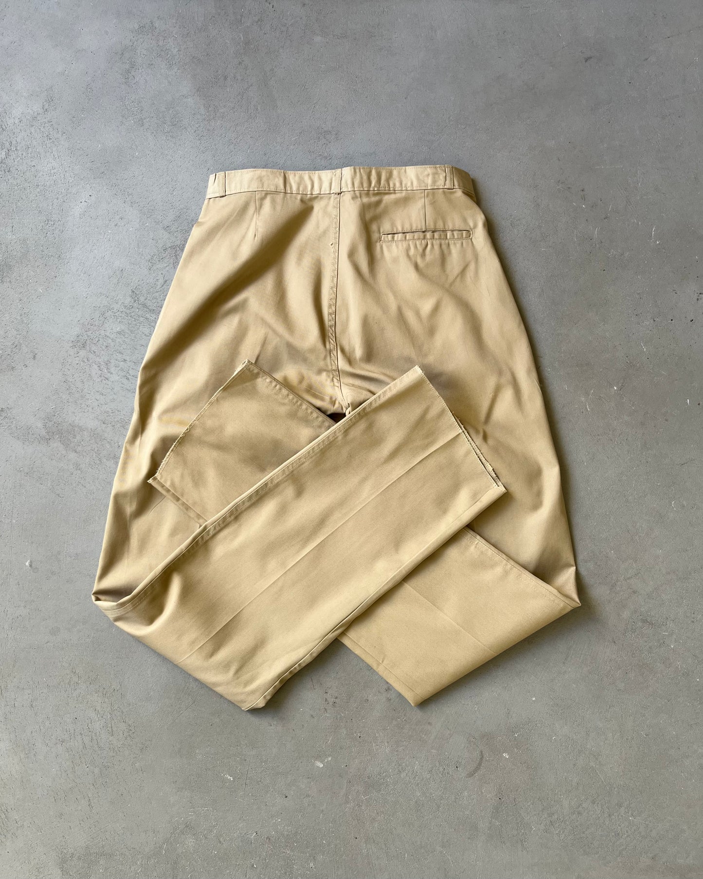 Années 1980 - Pantalon en sergé DSWT Beige Visaje - 30x35