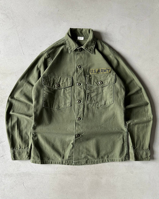 1970s - Green OG-107 Military Button Up - XS/S