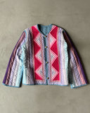 1980s - Lilac Handmade Quilted Jacket - M/L