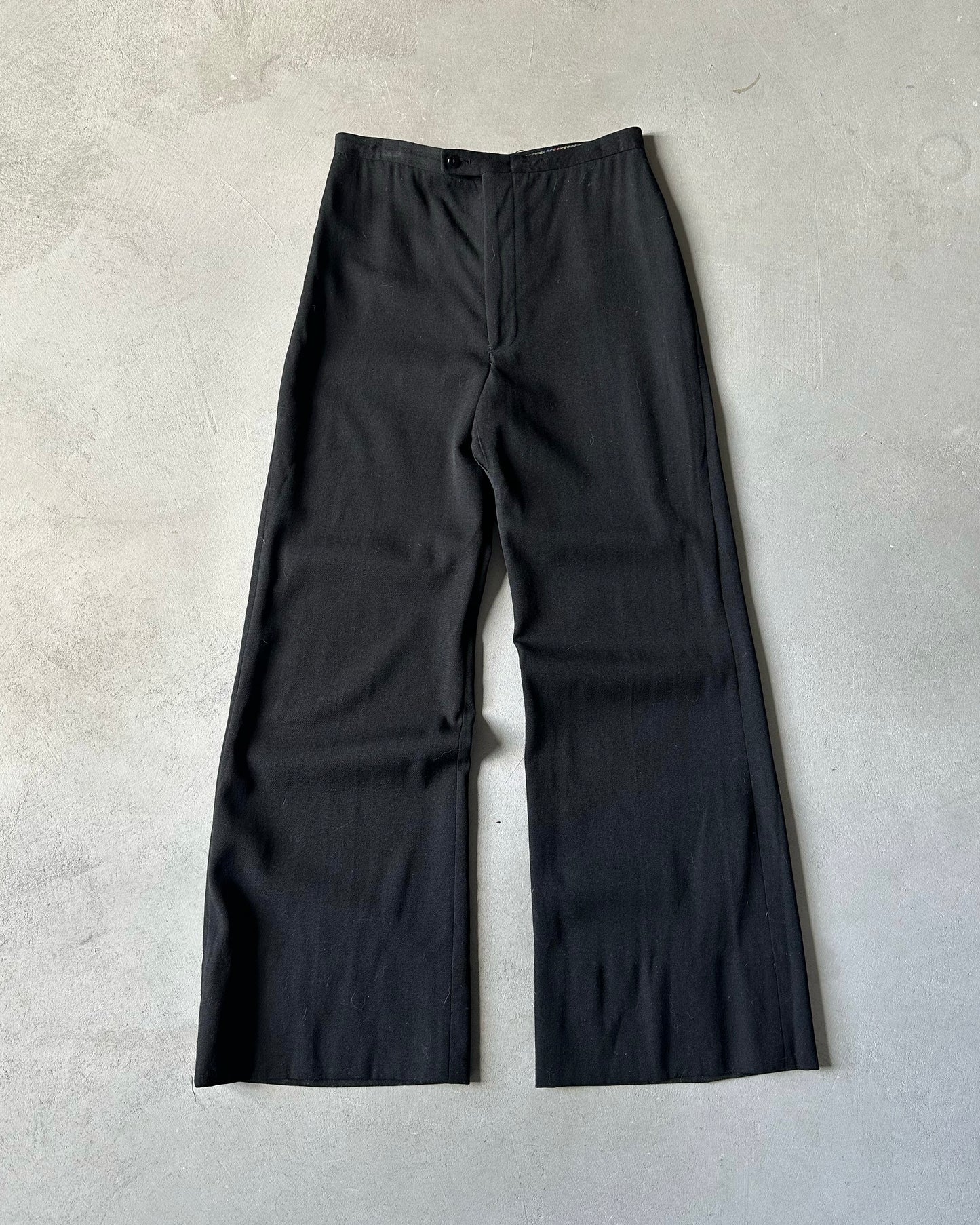 1970s - Black Women's Flare Trousers - 27x29