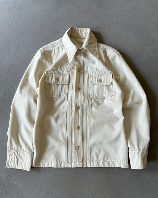 1970s - Cream Yoke Shirt - S/M