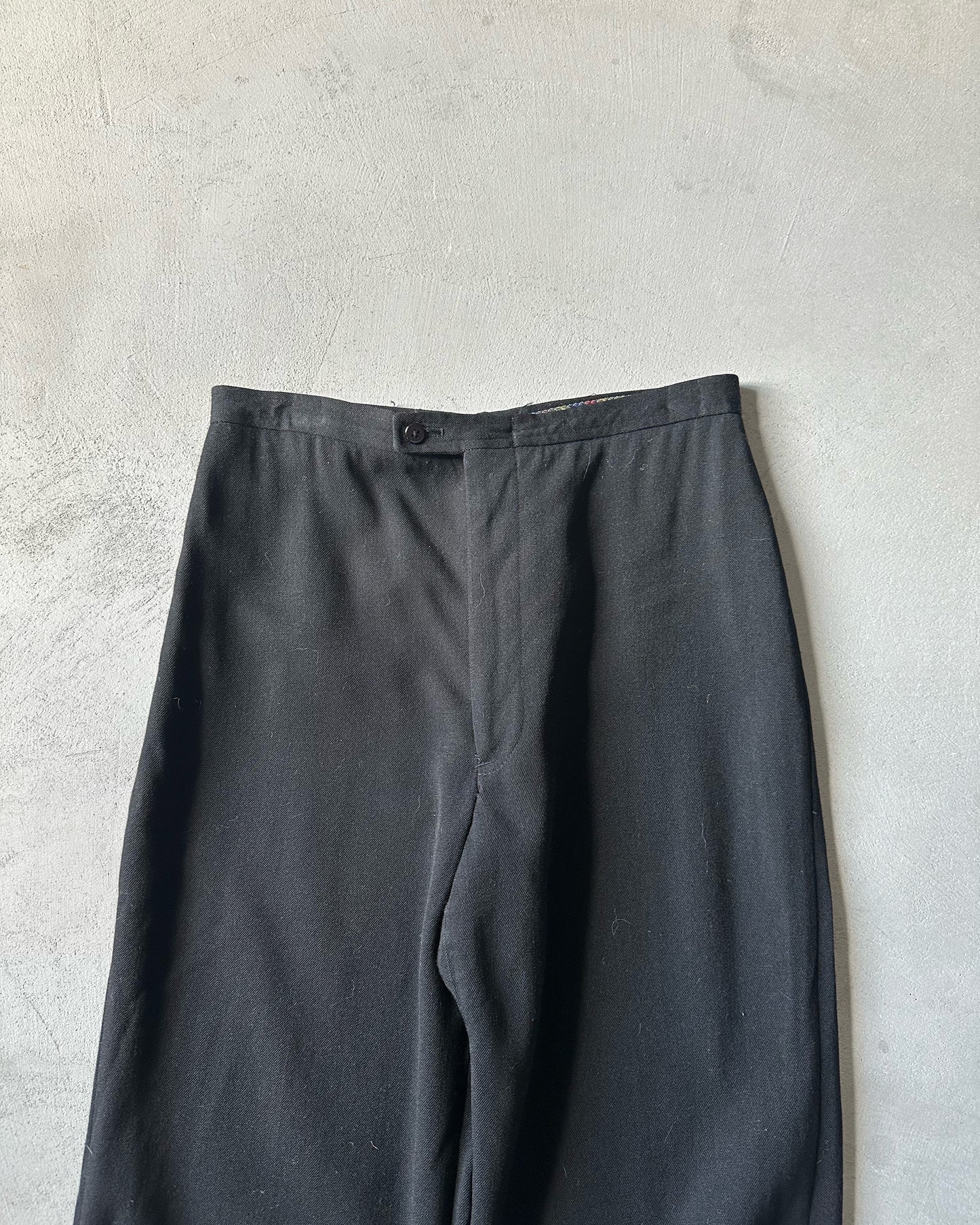 1970s - Black Women's Flare Trousers - 27x29