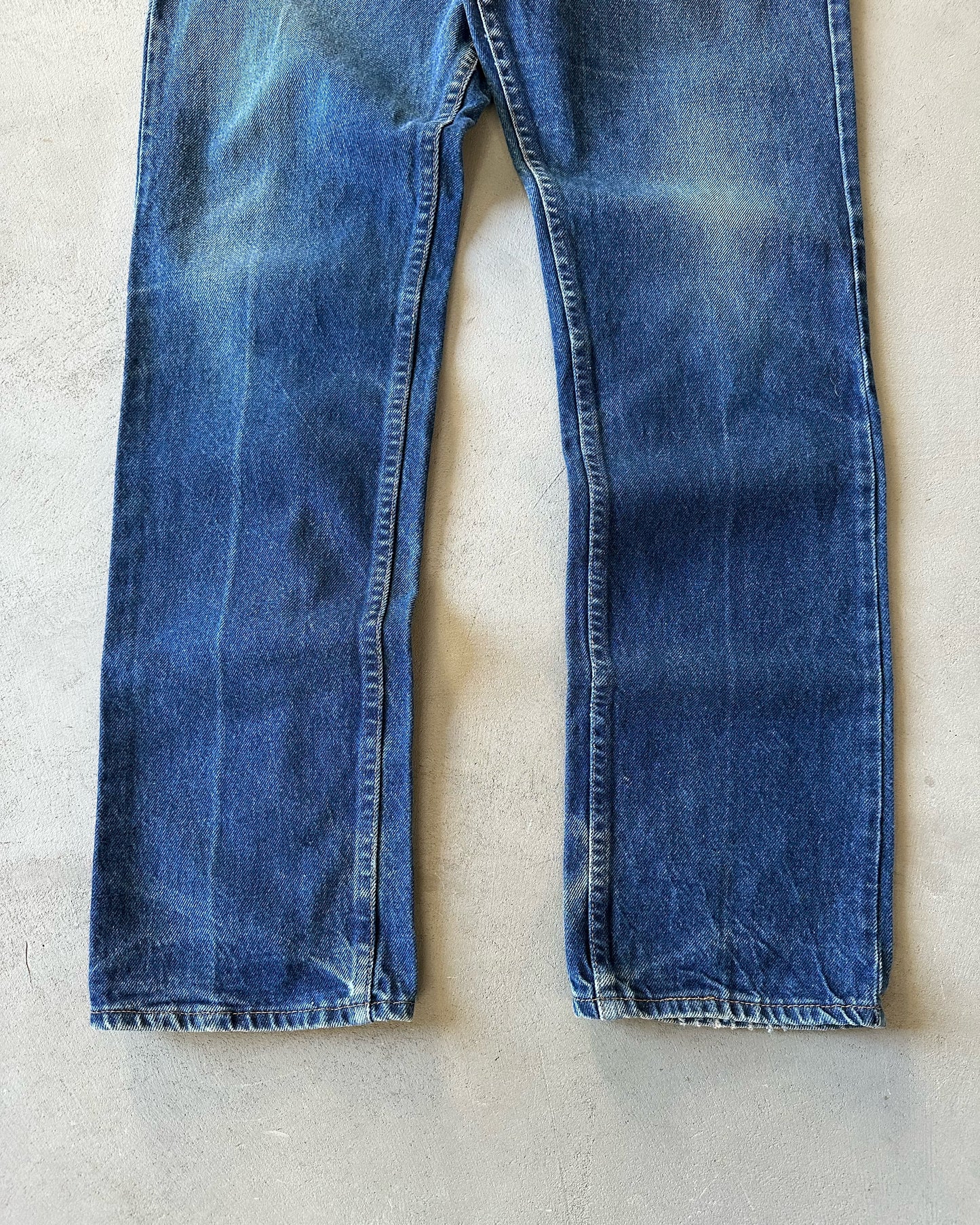 1970s - Faded Plain Pockets Straight Leg Jeans - 32x31