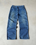 1980s - Roebucks Carpenter High Waist Loose Jeans - 33x30