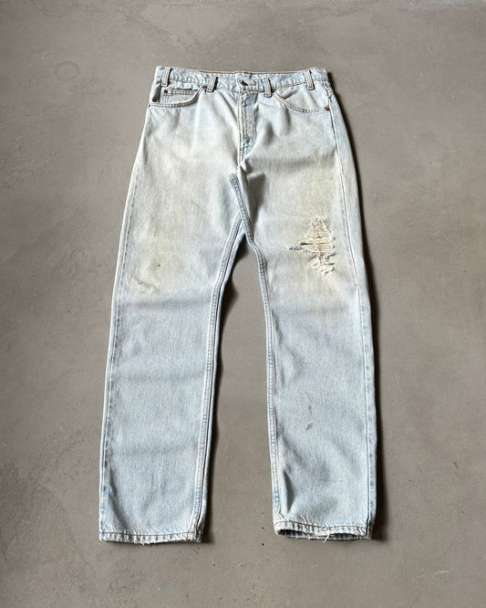 1990s - Distressed 505 Orange Tab Levi's Jeans - 33x31