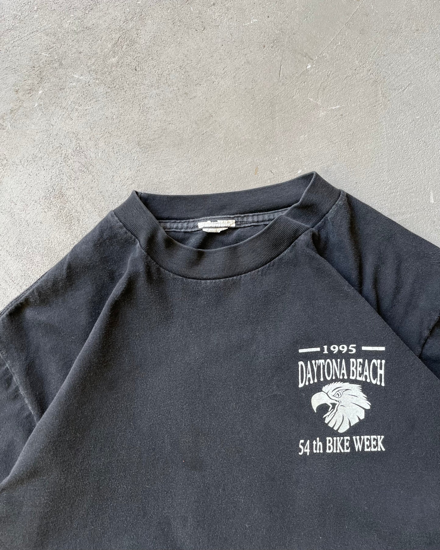 Années 90 - T-shirt Bike Week noir vieilli - M