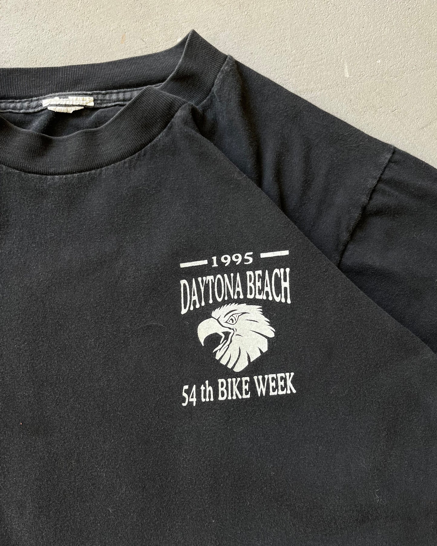 Années 90 - T-shirt Bike Week noir vieilli - M
