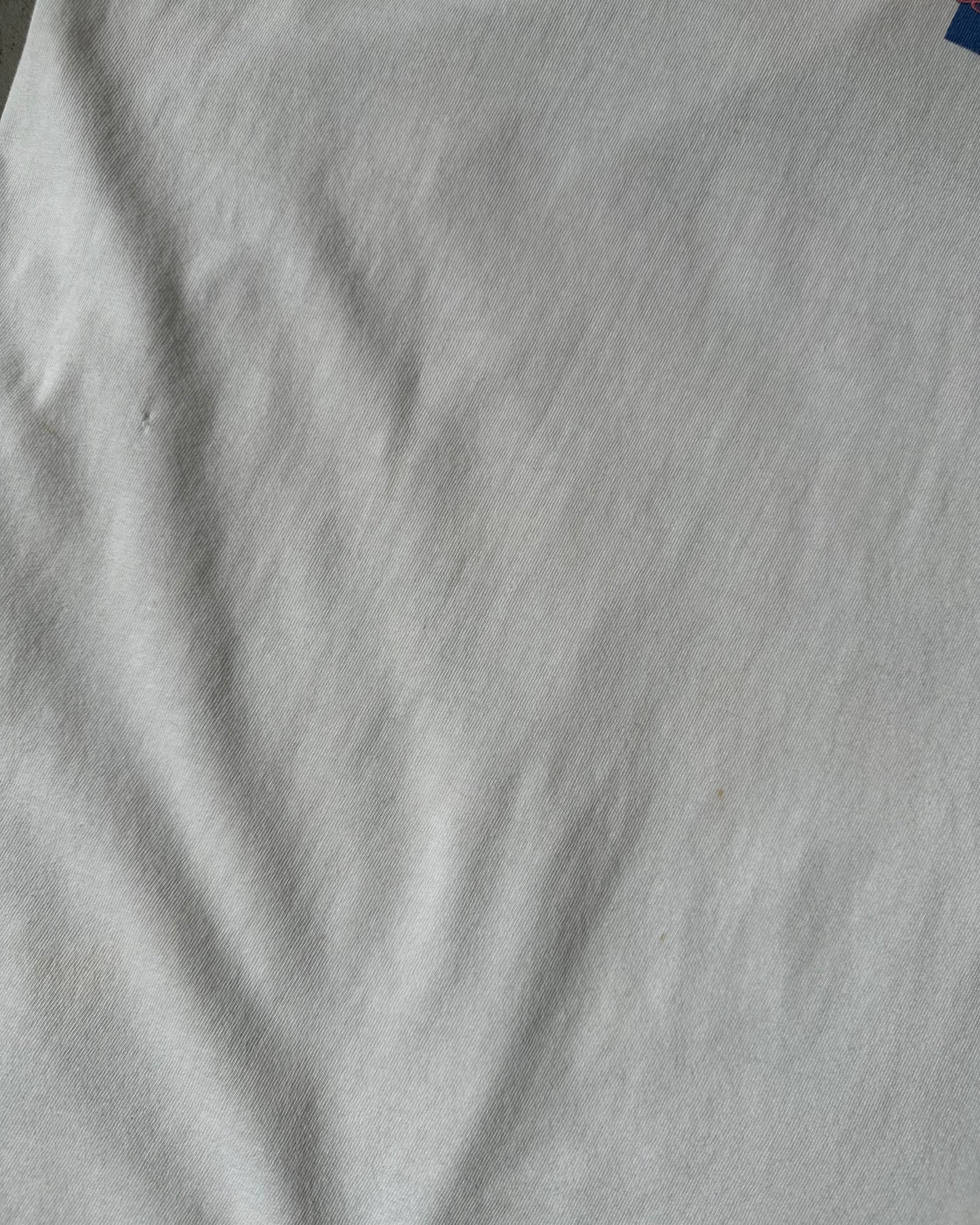 1980s - Distressed White "Surf Team" T-Shirt - S