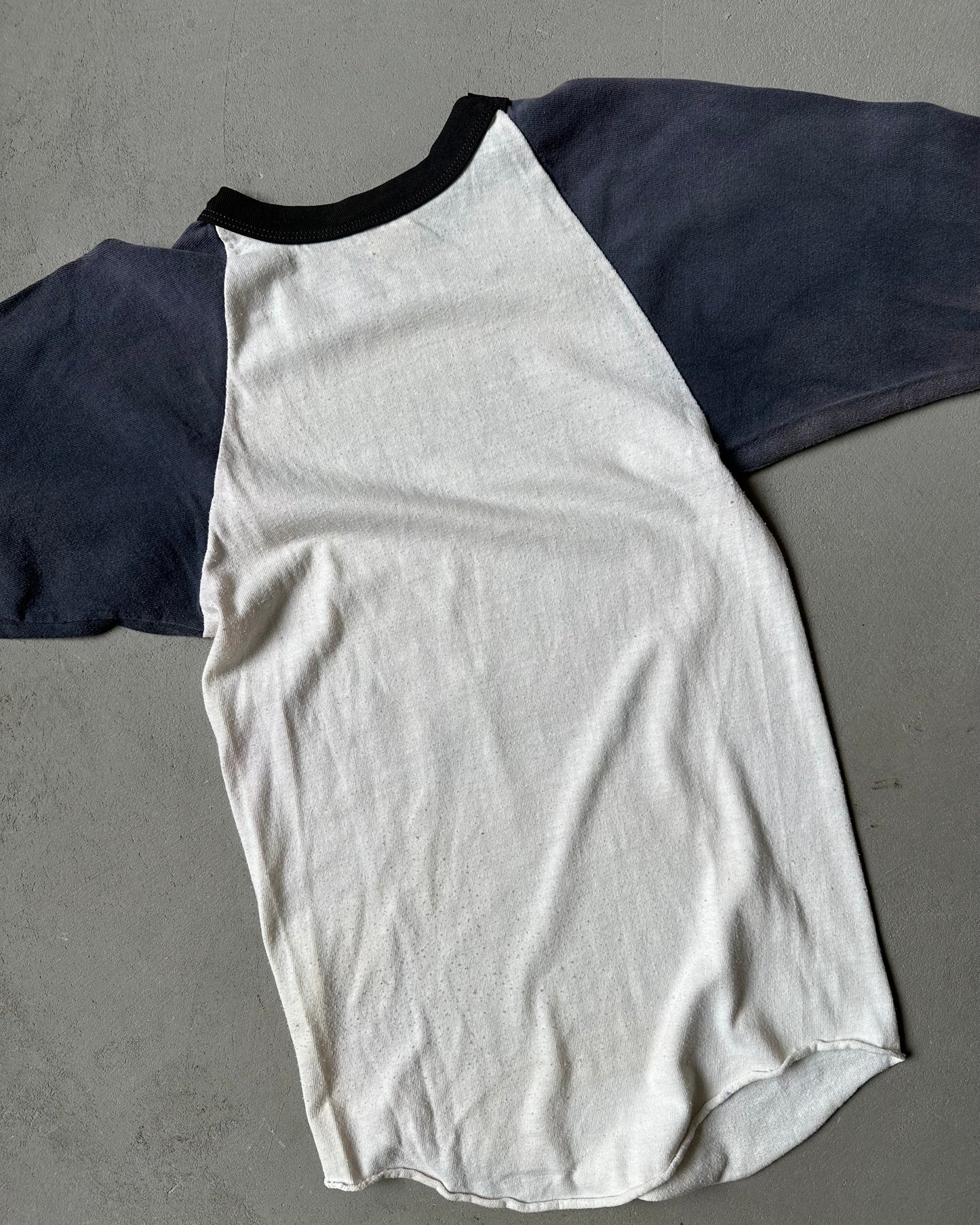 1970s - Faded Blue/Cream Charlie Brown Baseball Shirt - XS