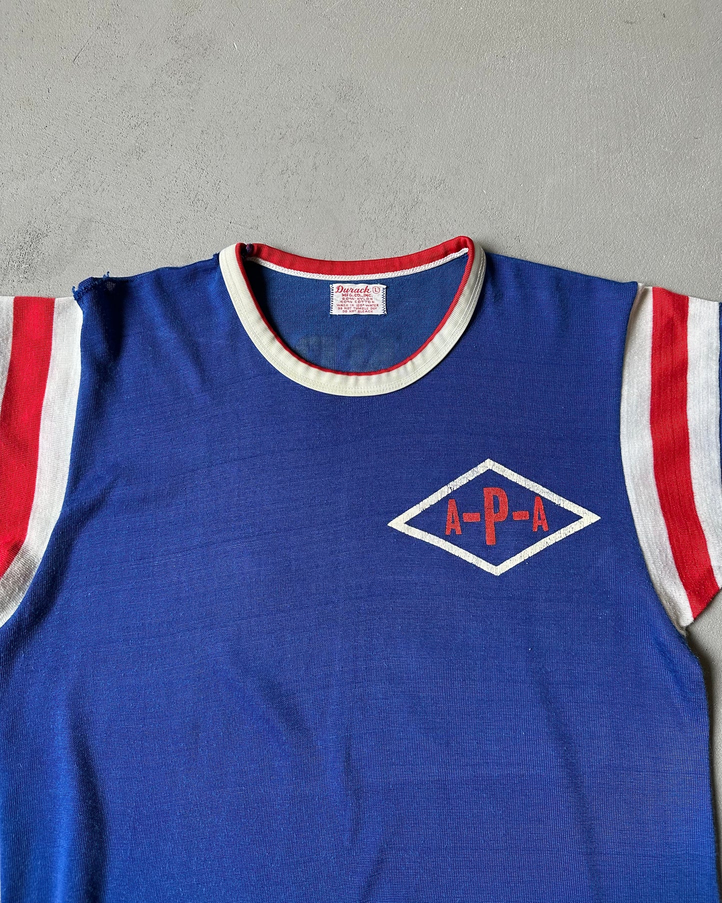 1960s - Distressed Blue/Red ANDY Jersey - L