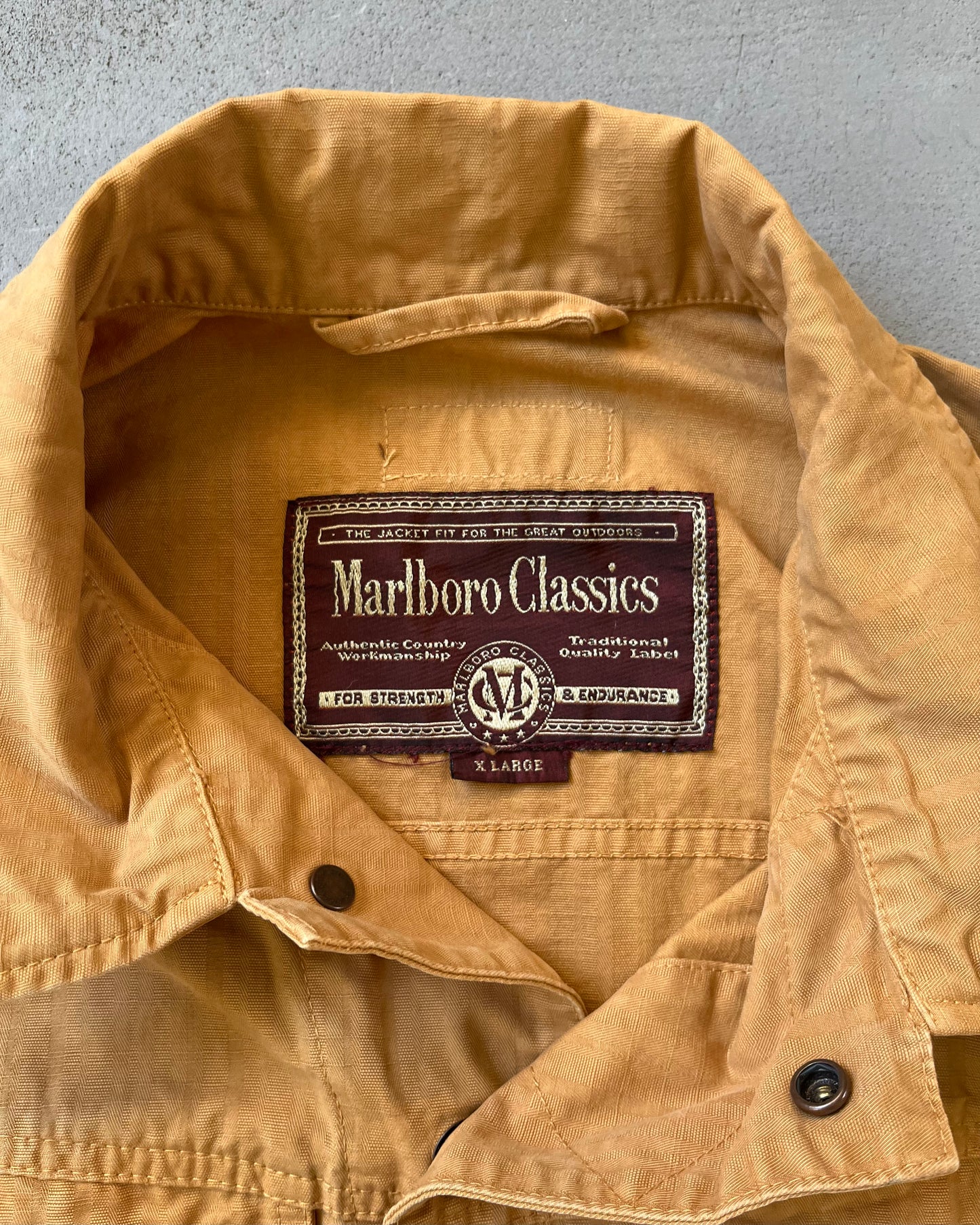 Années 90 - Veste Trucker Marlboro Orange Clair - XL
