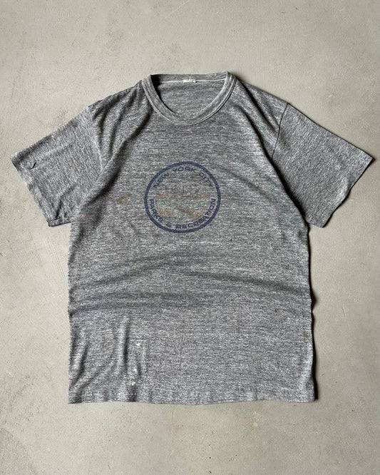 1970s - Distressed Grey NYC Parks T-Shirt - M