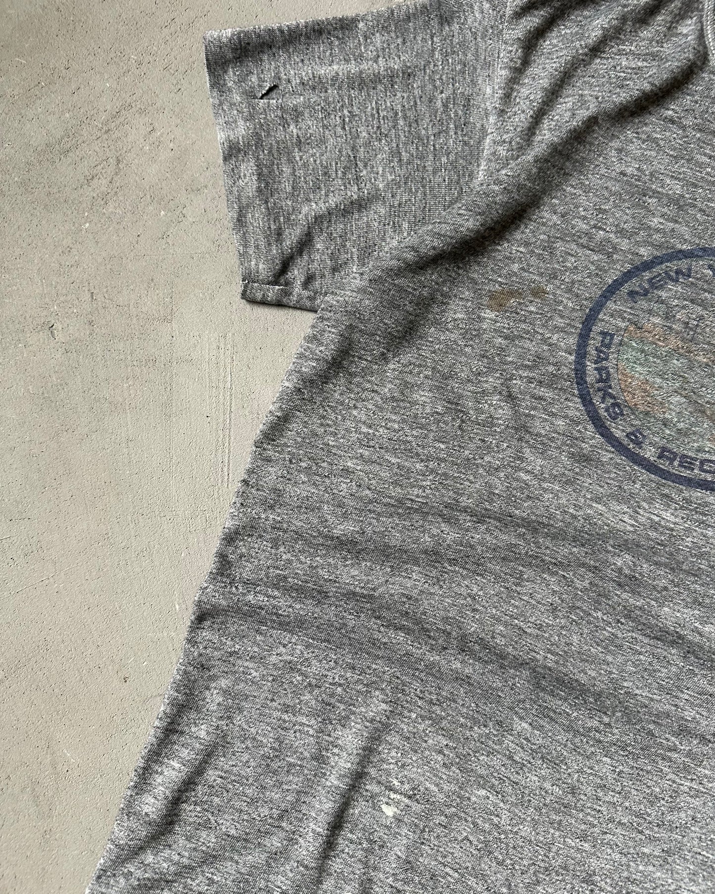 1970s - Distressed Grey NYC Parks T-Shirt - M