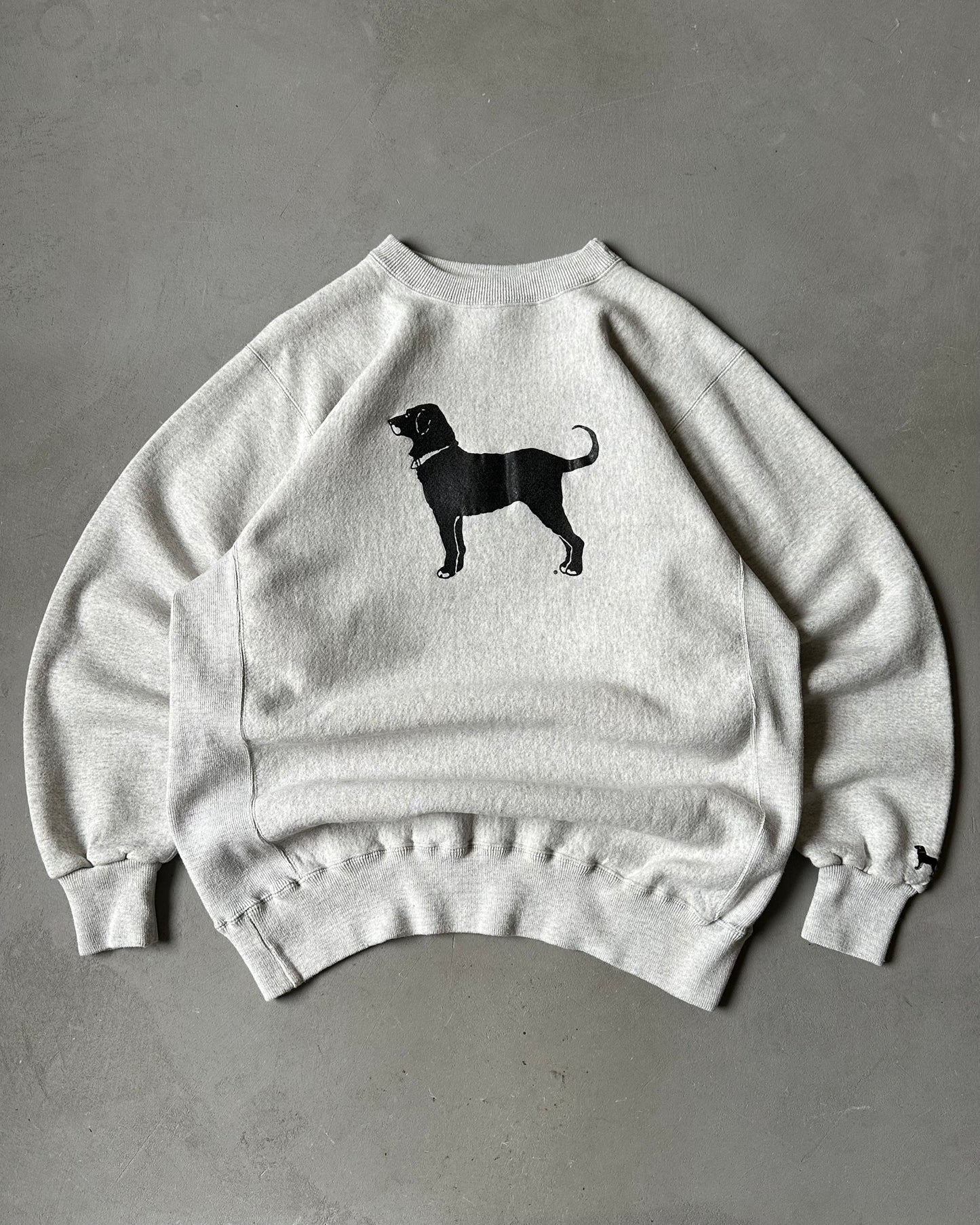 1990s - Grey Black Dog Heavyweight Crewneck - XL/XXL