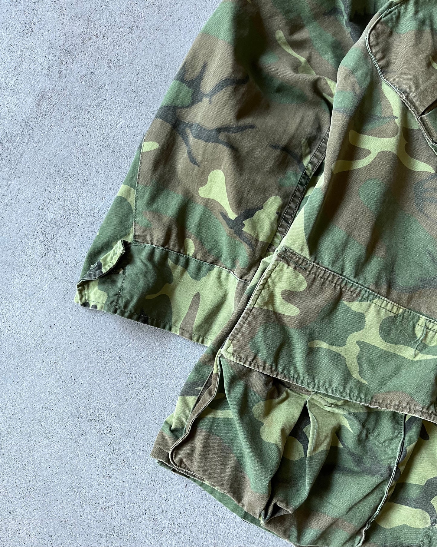 1970s - Distressed Camo Jungle Overshirt - S