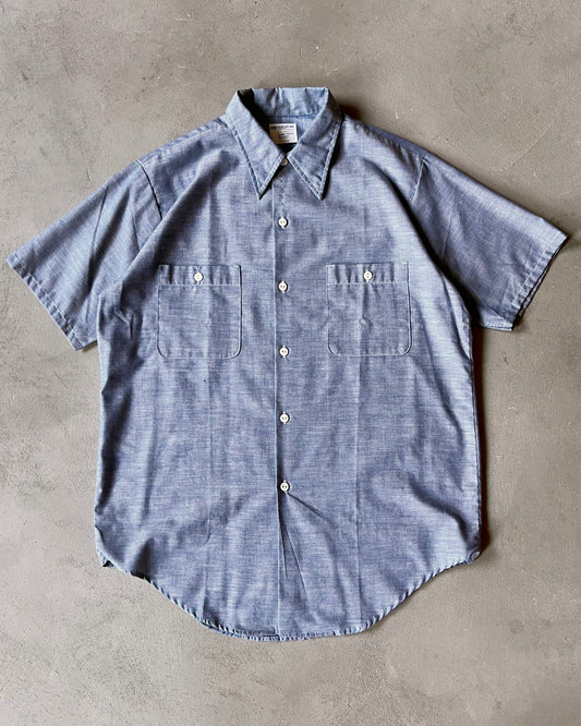 1970s - Blue Big Mac Chambray Shirt - L