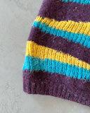 1980s - Purple/Yellow Wool Sweater Vest - M