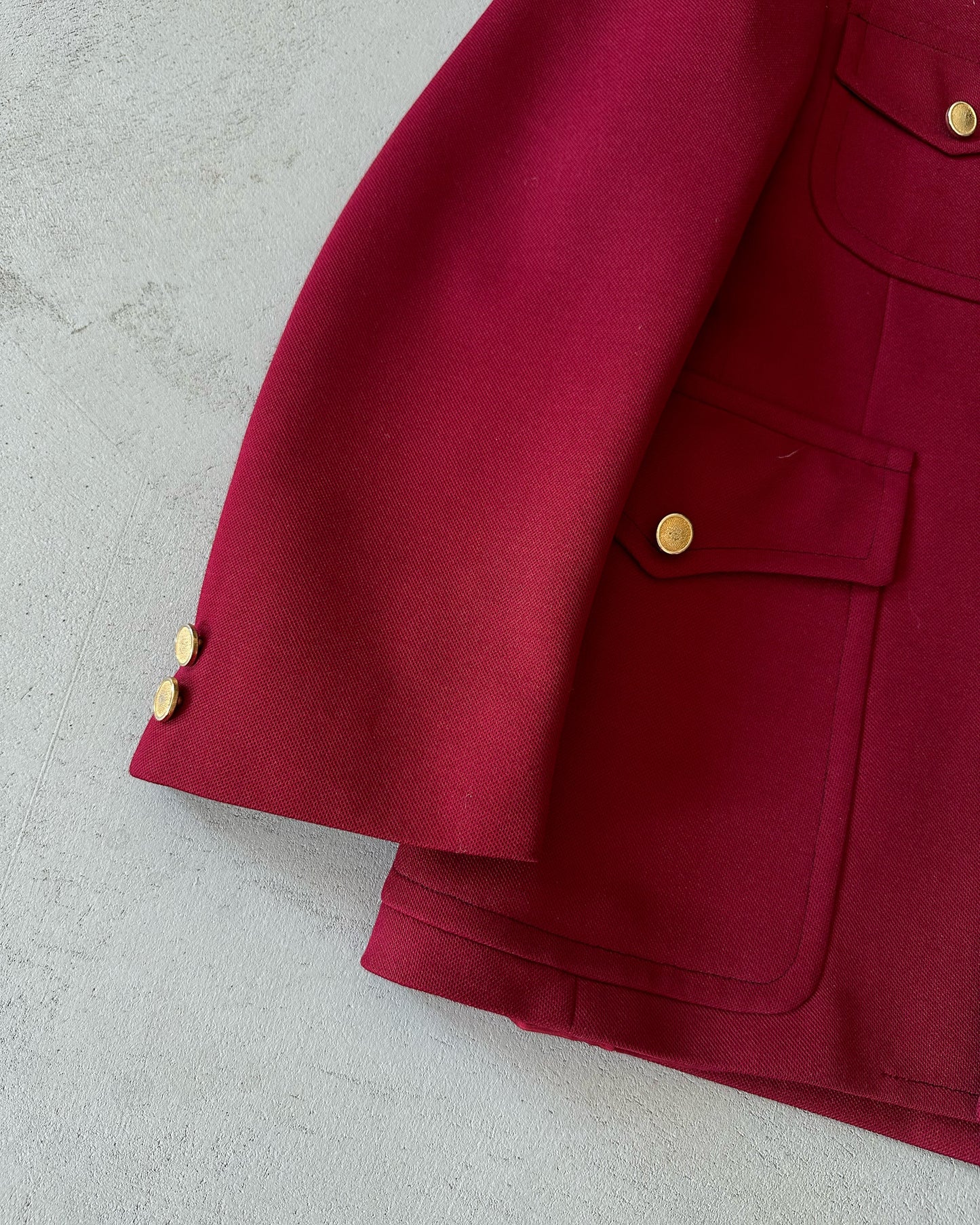 1960s - Burgundy Blazer Jacket - XS/S