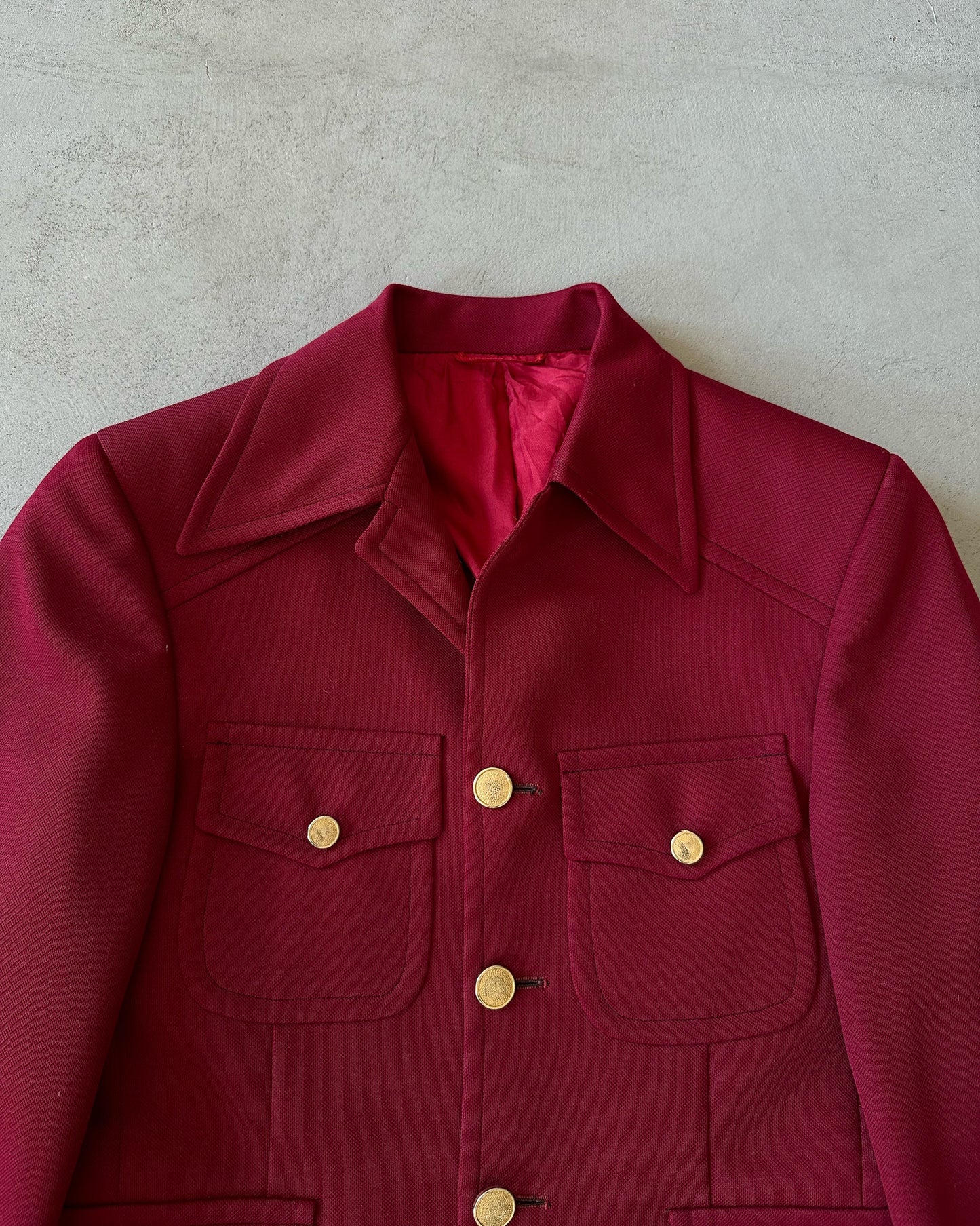 1960s - Burgundy Blazer Jacket - XS/S