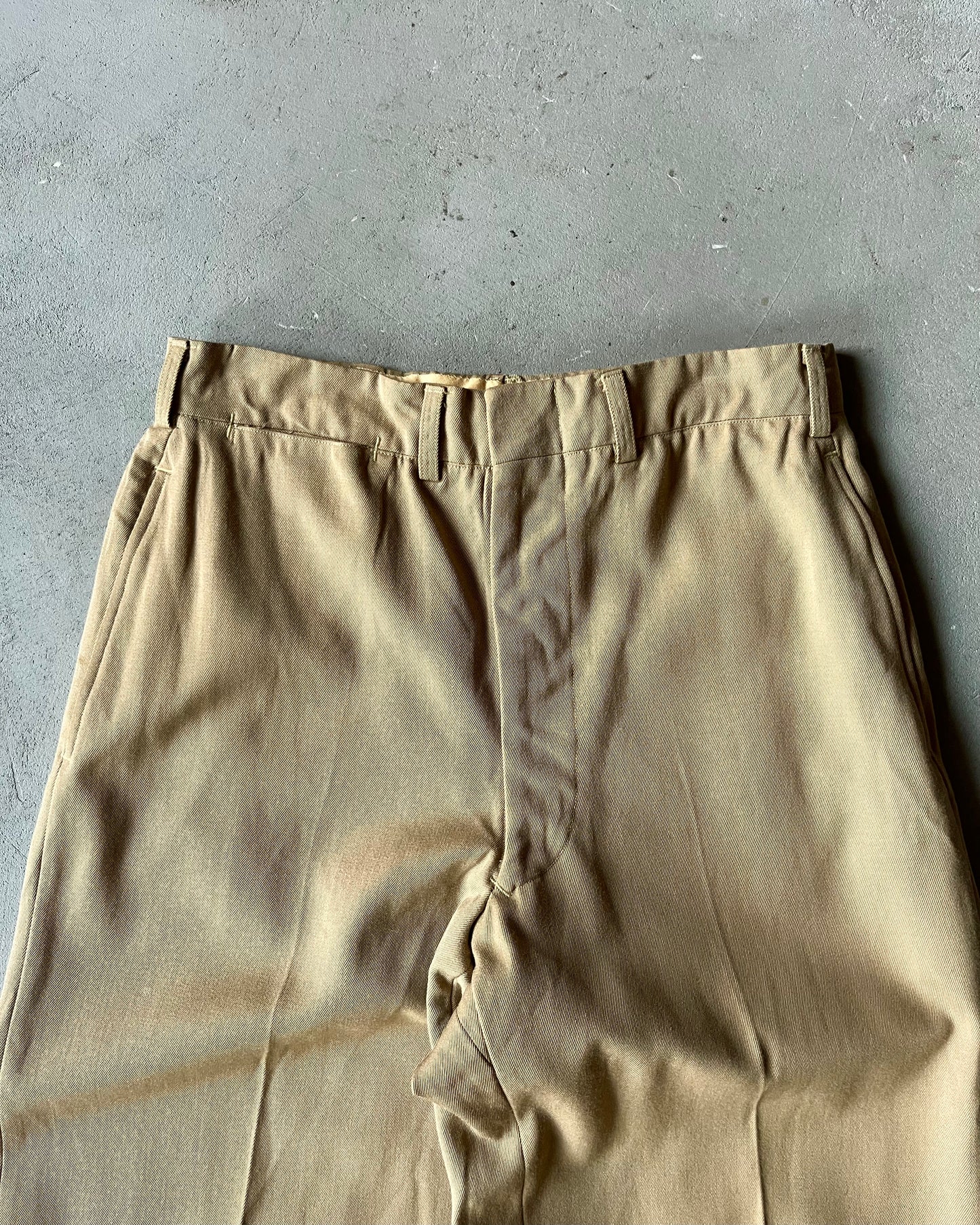 Années 1950 - Pantalon militaire en laine beige - 29x32