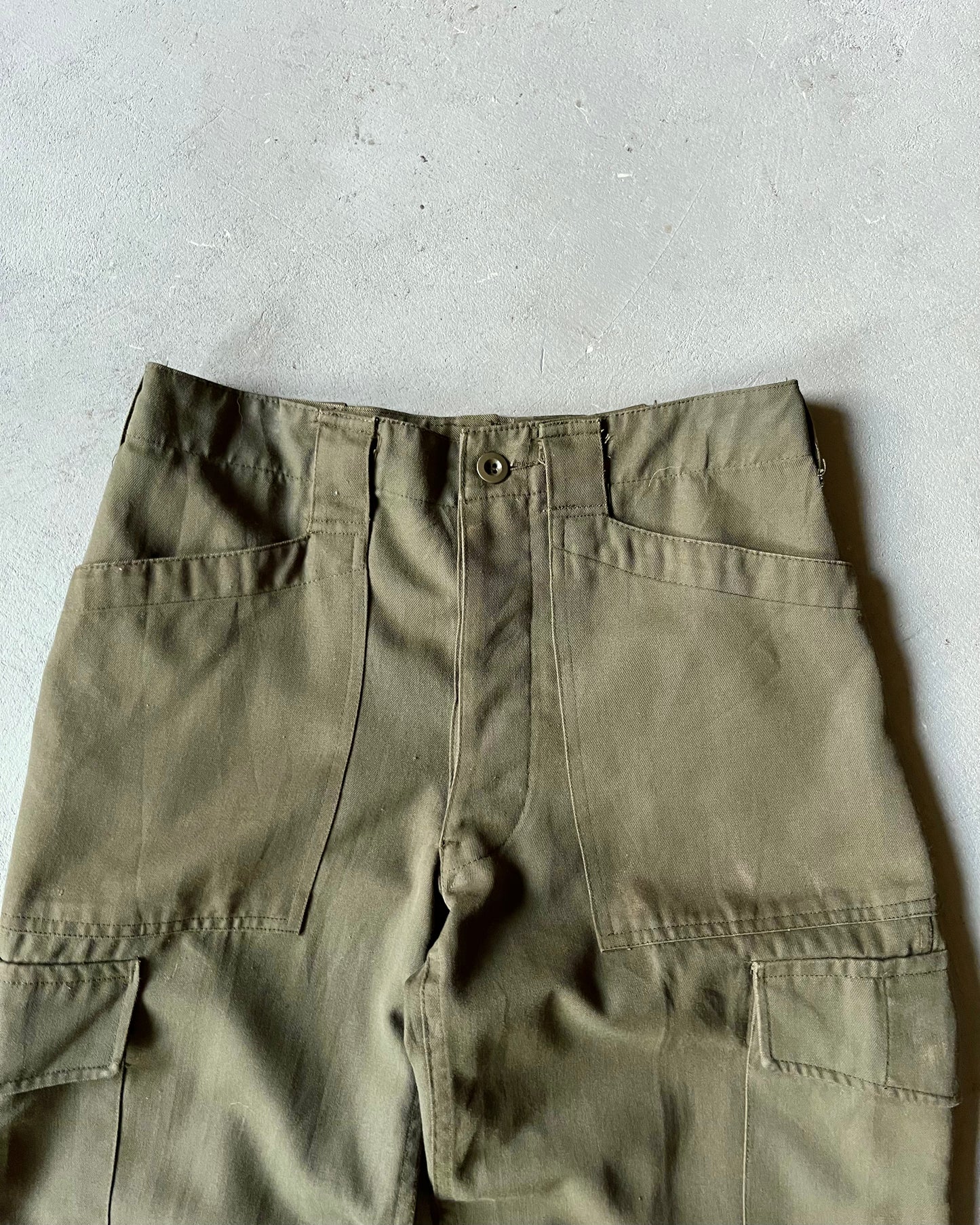 1980s - Dark Green Military Fatigue Pants - 28x29