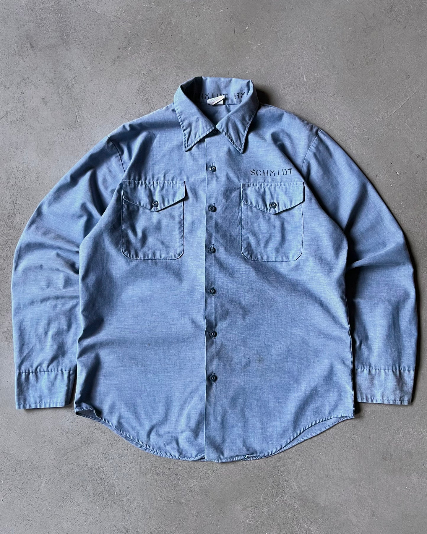 Années 70 - Chemise en chambray Blue SeaFarer - L