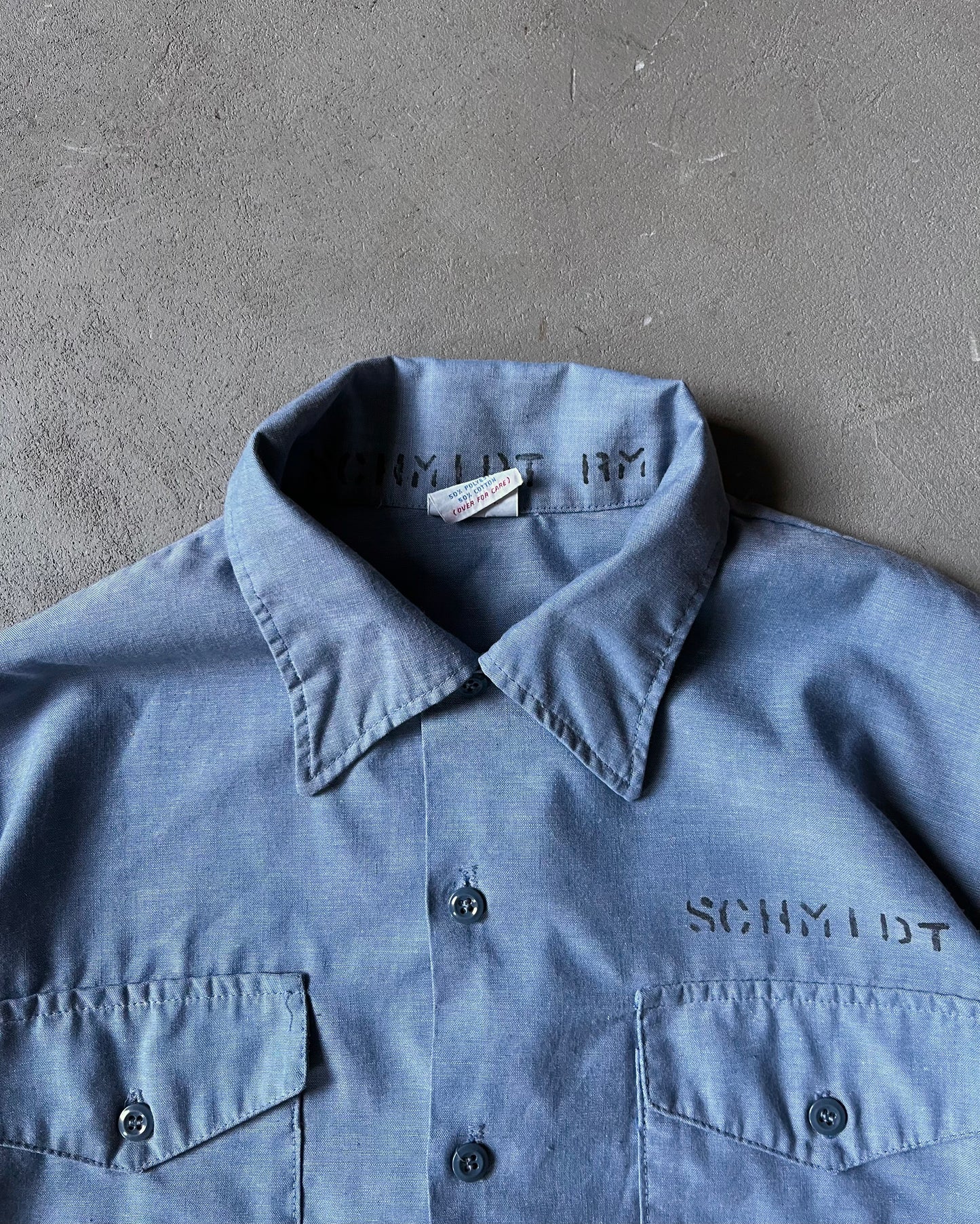 Années 70 - Chemise en chambray Blue SeaFarer - L