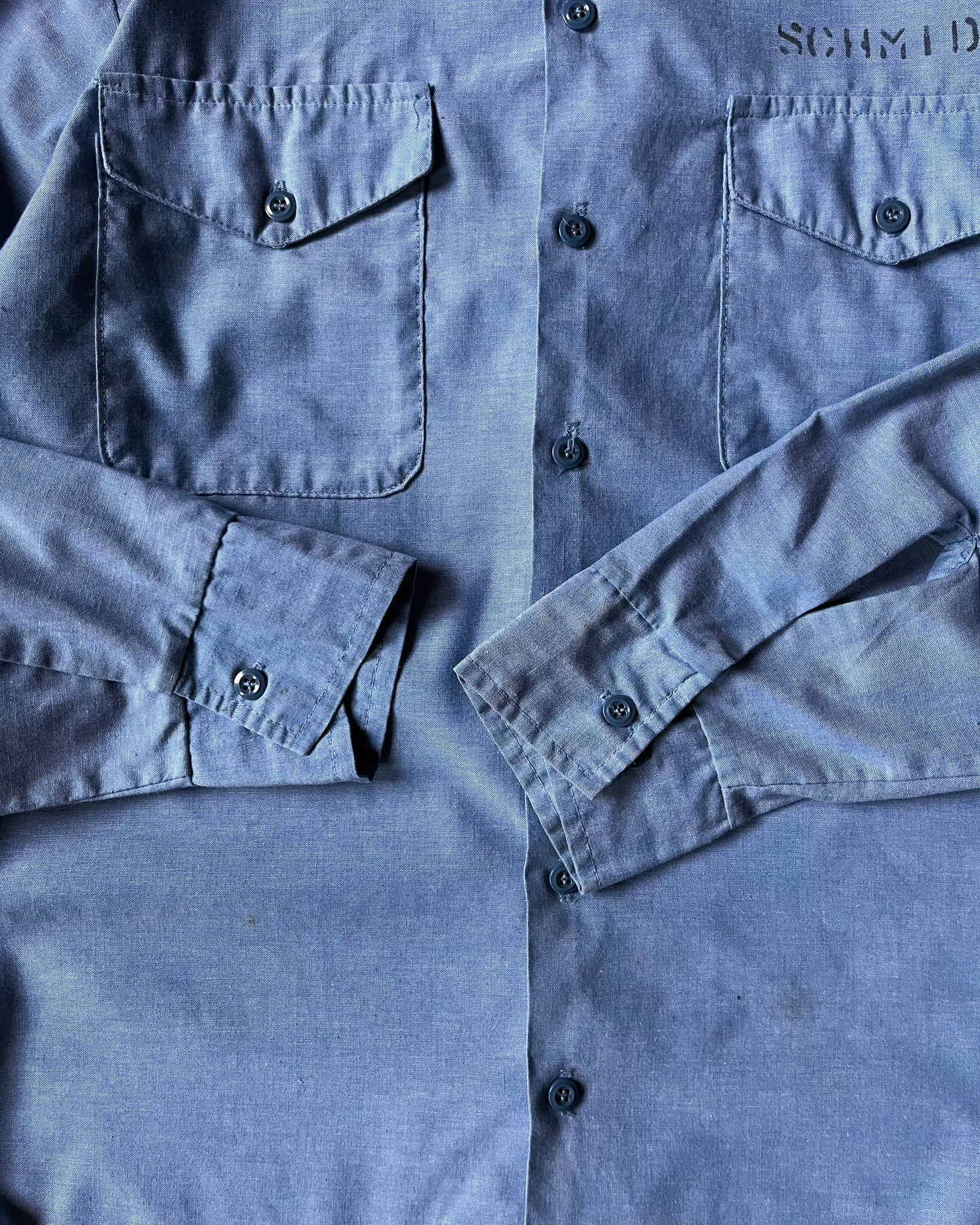 Années 70 - Chemise en chambray Blue SeaFarer - L