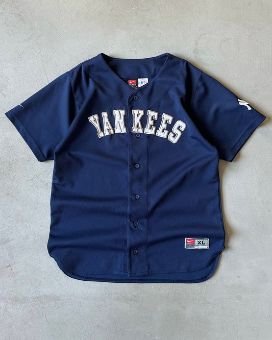 1990s - Navy Yankees Nike Jersey - S