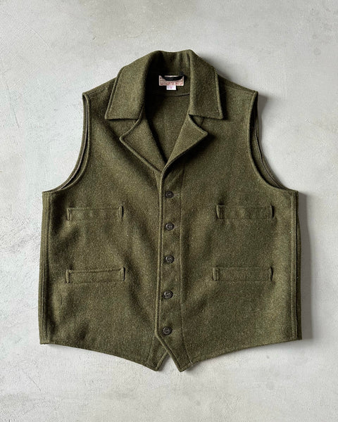 1990s - Khaki Filson Wool Vest - XL