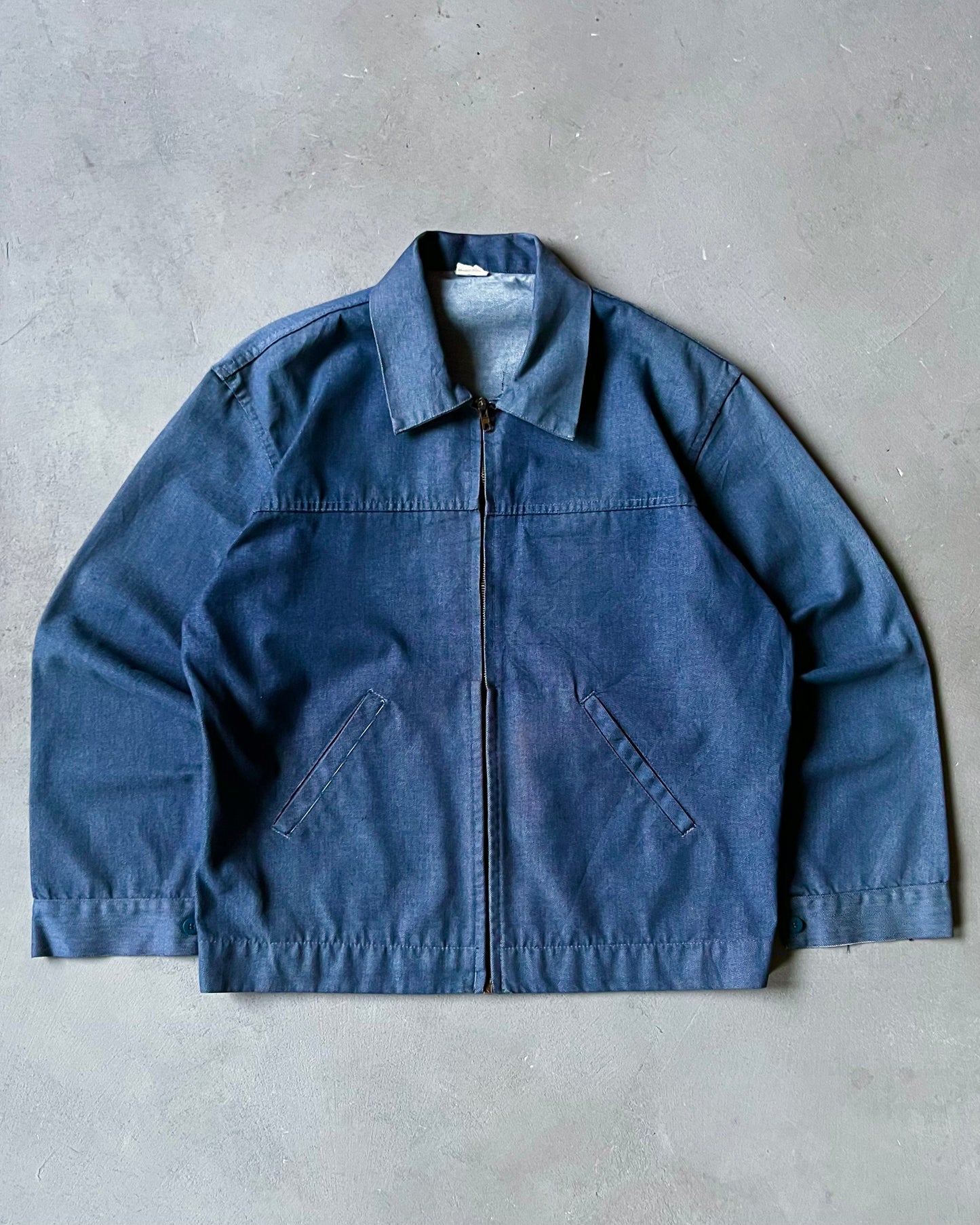 Années 1980 - Blouson en jean bleu français - M