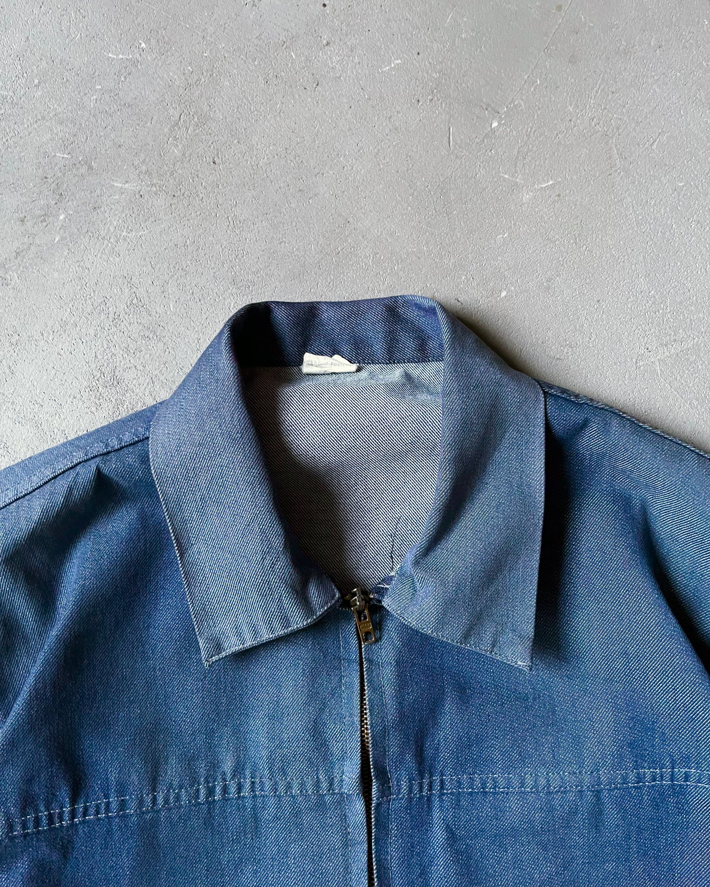Années 1980 - Blouson en jean bleu français - M