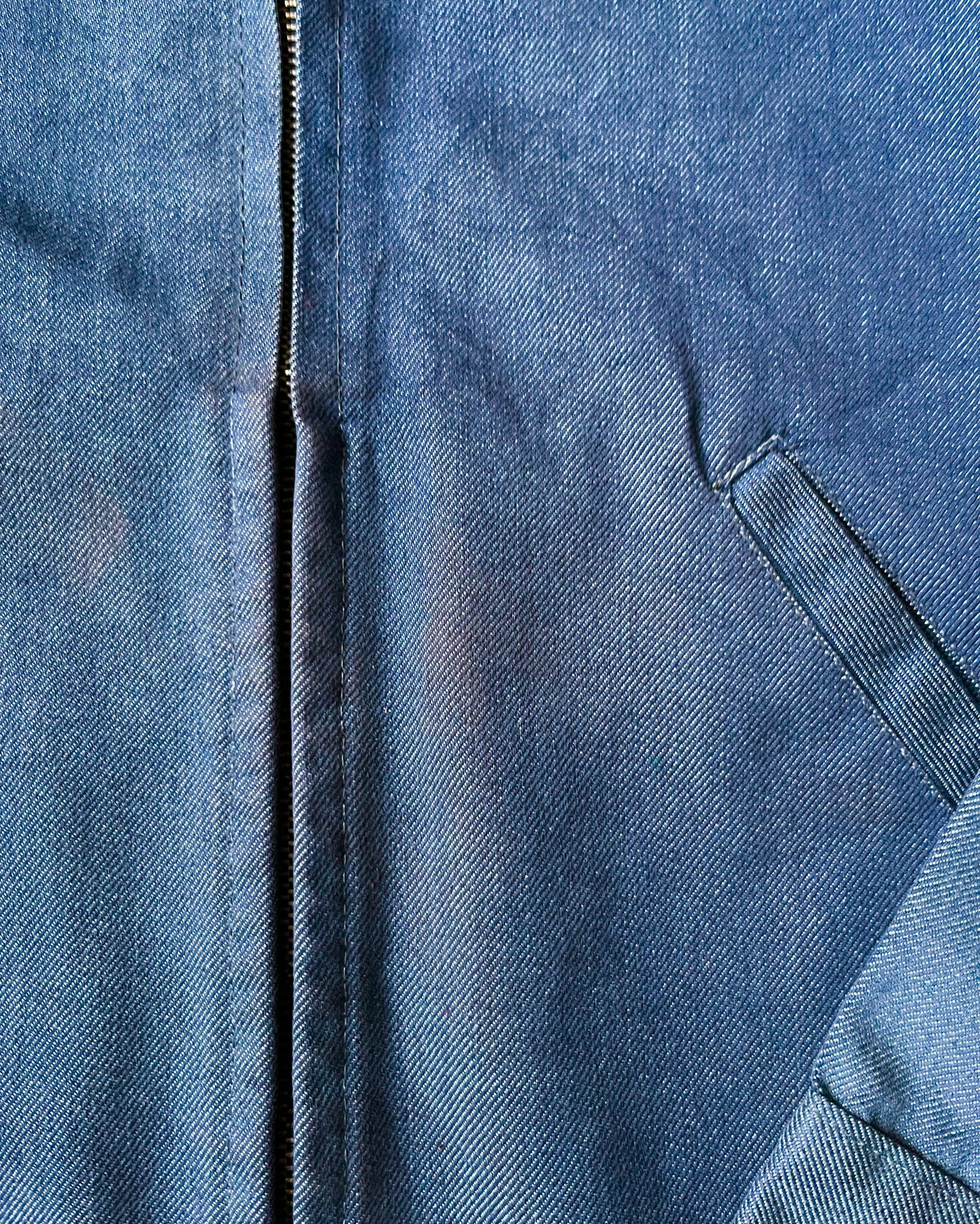 Années 1980 - Blouson en jean bleu français - M