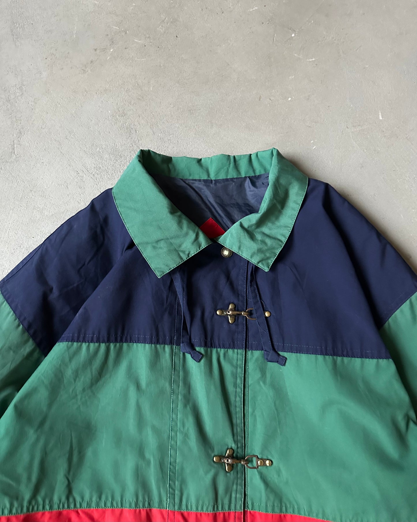 1990s - Green/Red Fireman Women's Light Jacket - (W)M