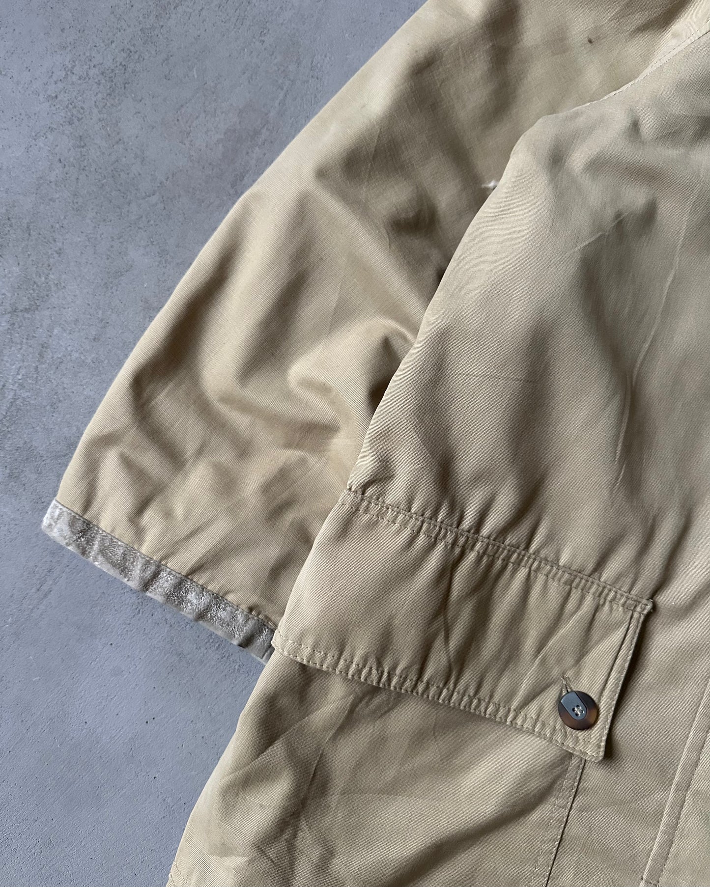 1990s - Beige Fireman Coat - L